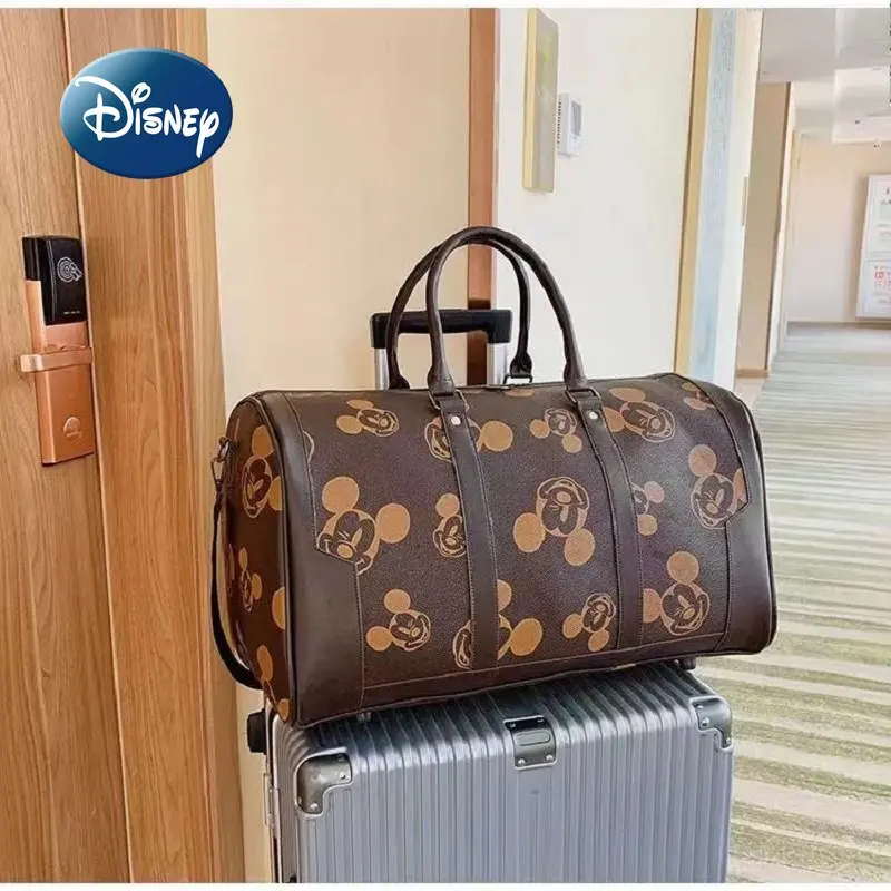 Disney Mickey New Women's Travel Tote Bag Luxury Brand Men's and Women's Luggage Bag Large Capacity Baby Diaper Bag Tote Bag