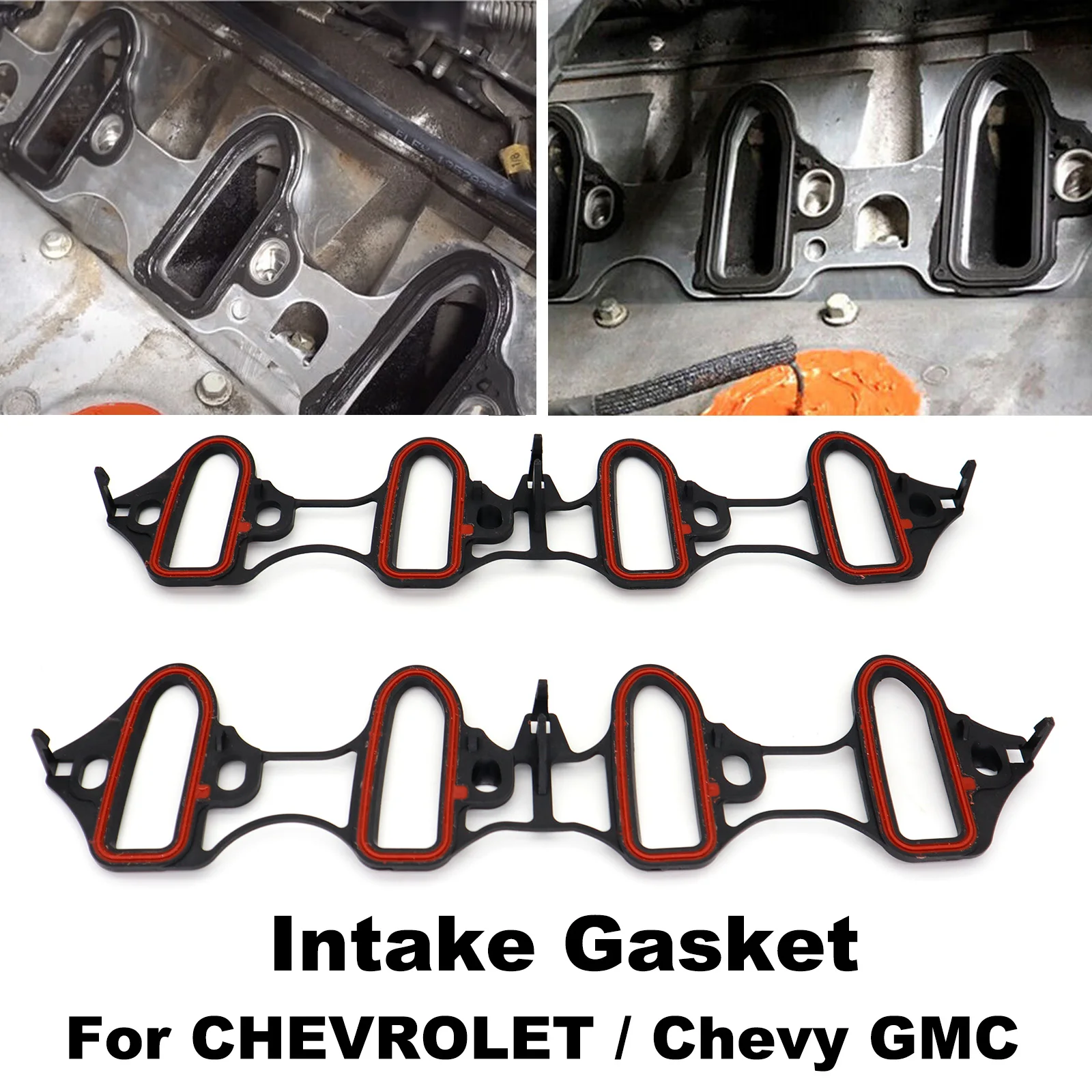 

2 шт. прокладка впускного коллектора автомобильных двигателей, запасные части для Chevy Chevrolet Silverado Hummer 1999-2015 5.3L 6.0L OHV 89060413