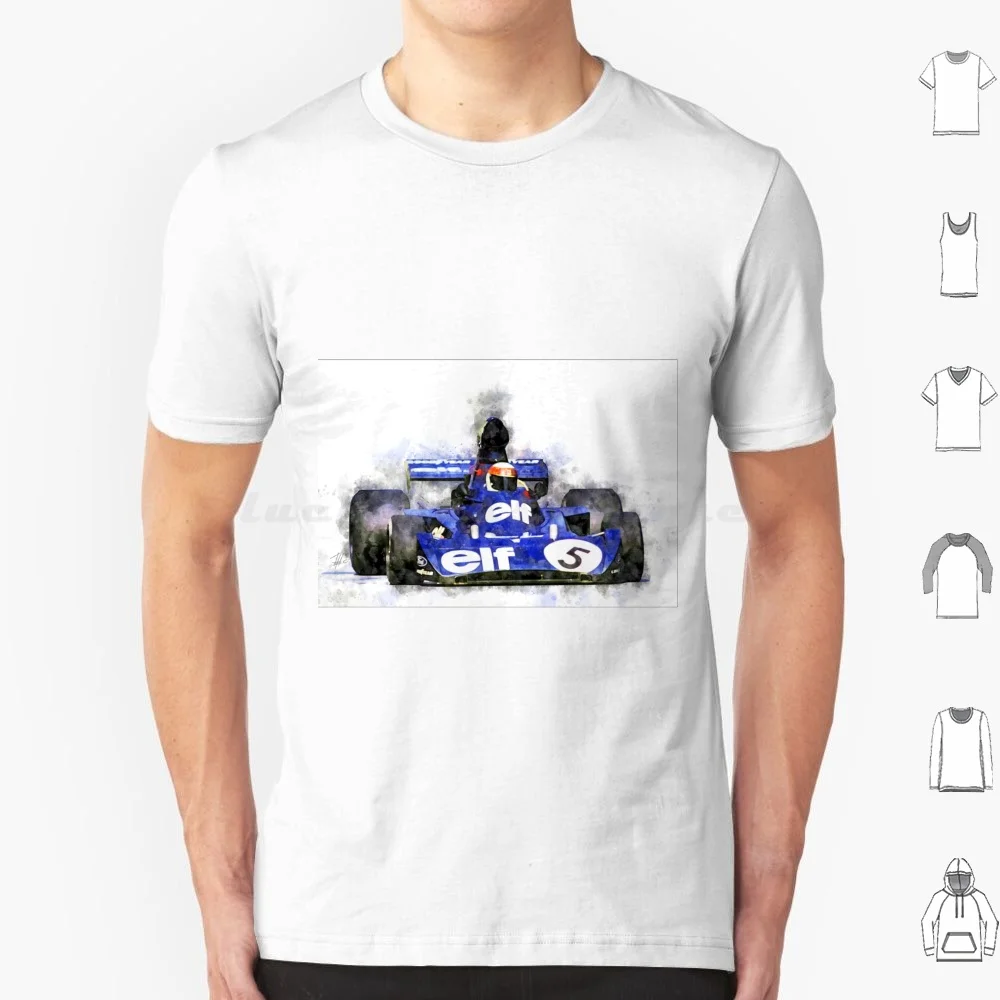 

Jackie Stewart Tyrell , No.5 T Shirt 6Xl Cotton Cool Tee Racing Speed Driver Racetrack Monza Daytona Winner Motor Racing Car Le