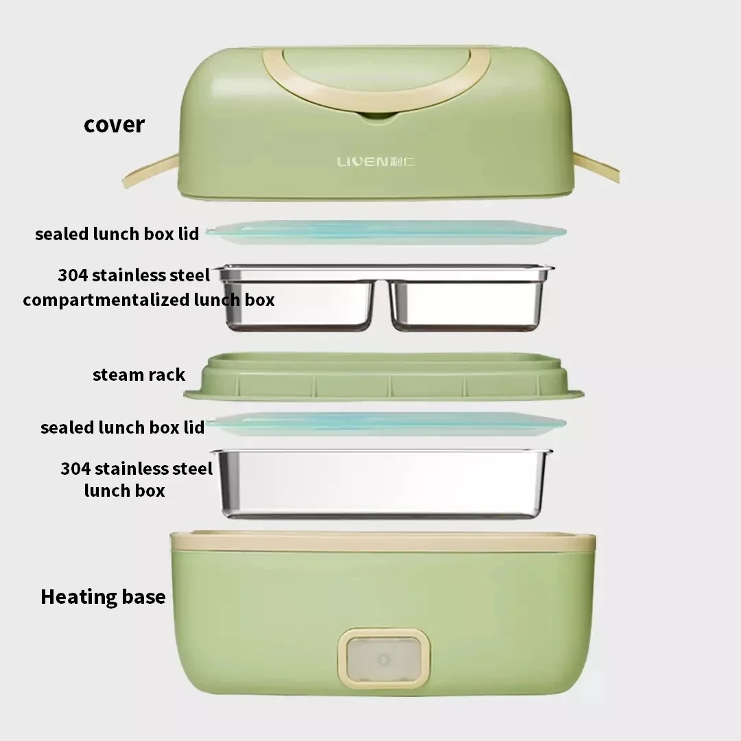 Xiaomi Liren Electric Heating Lunch Box Portable 304 Stainless Steel Liner Bento box Food Container Keep warm Storage |