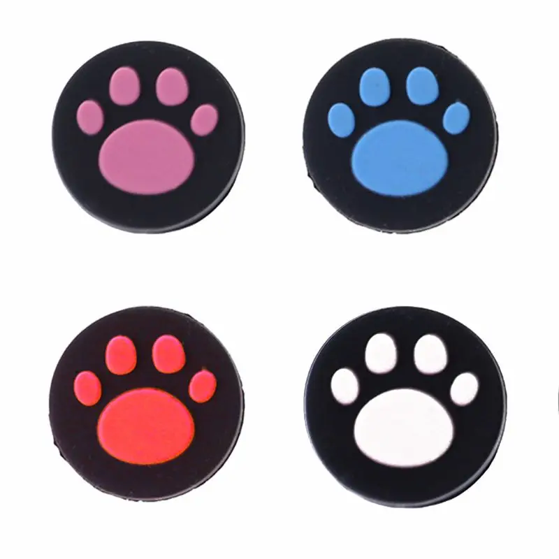 

2023 New 4Pack Cute Paws Thumb Grip Caps Protective Cover Cartoon Joystick for Case Fit For PS Vita for PSV 1000/2000 Thumbstick