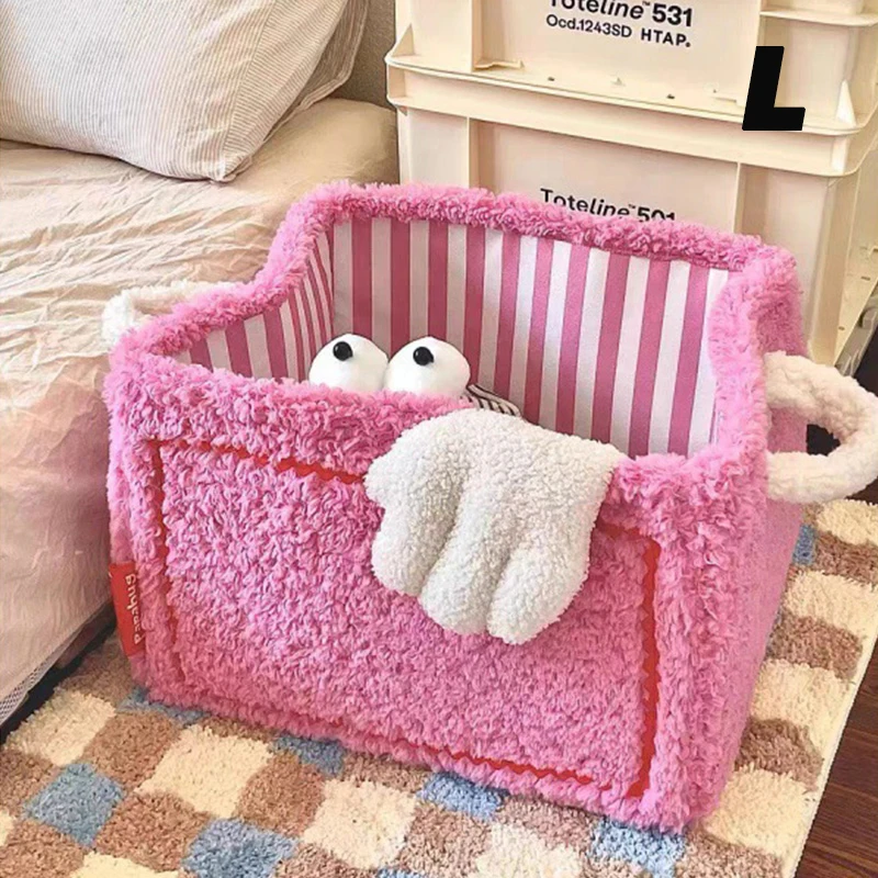 

1 Шт. Большая Складная Фланелевая Корзина Для Хранения - Многофункциональный Органайзер Для Игрушек, Одежды