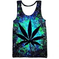 new 3d print causal clothing weeds leaf fashion men women vest size s 5xl mesh top