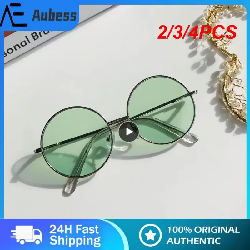 

2/3/4PCS Metal Eyewear For Baby Gift For Child Kid Sun Glasses Gradient Lens Round Frame Children Sunglsses Gafas De Sol Mujer