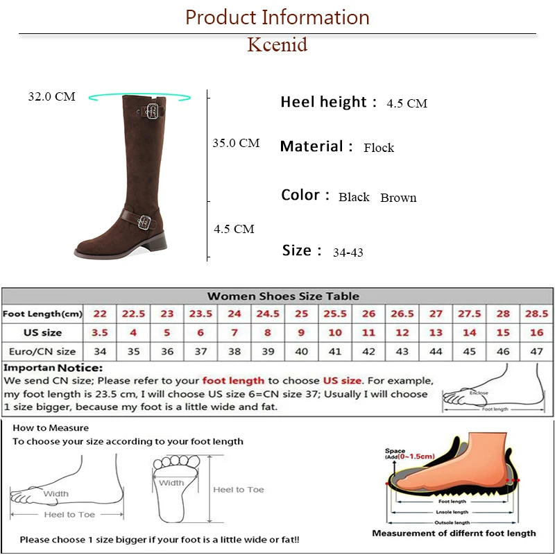 Модные женские Современные Сапоги Kcenid высокие сапоги до колена с круглым носком