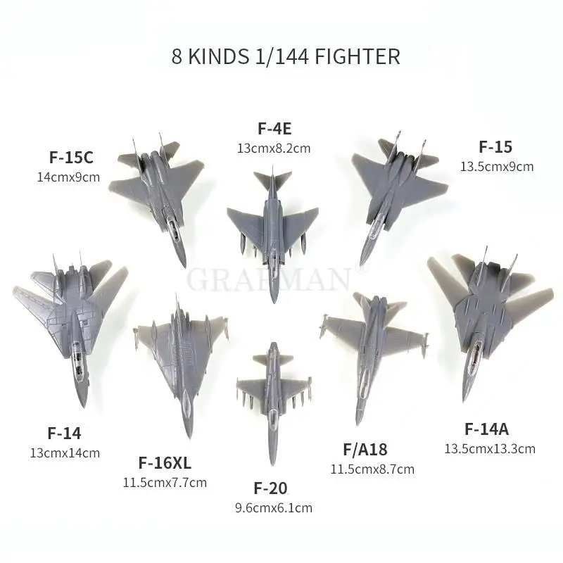 Фото 1:144 Модель для сборки истребителя F14 Panda F15 Eagle F18 Wasp Военная имитационная модель №3