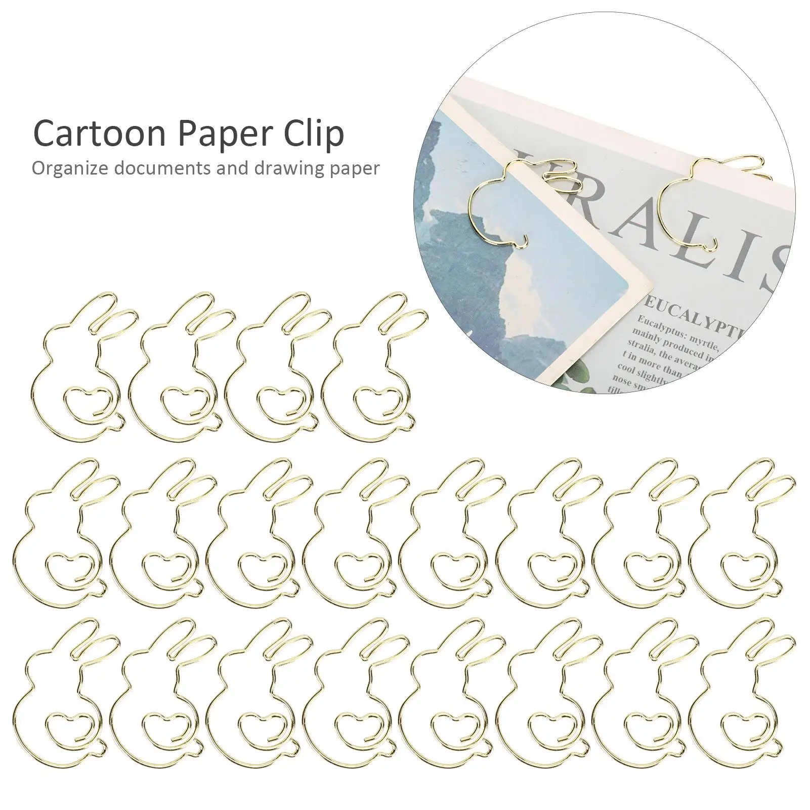 20 шт. милый кролик искусственная кожа золото и розовое для офисных документов