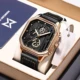 Sport Square Men's Watch Military Fashion Chronograph Unique Quartz Leather Watches Male Luminous Clock relogio masculino hombre Other Image