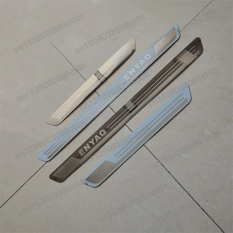 

Car Stainless Steel Door Sill Scuff Plate Cover Trim For 2021 SKODA ENYAQ iV E