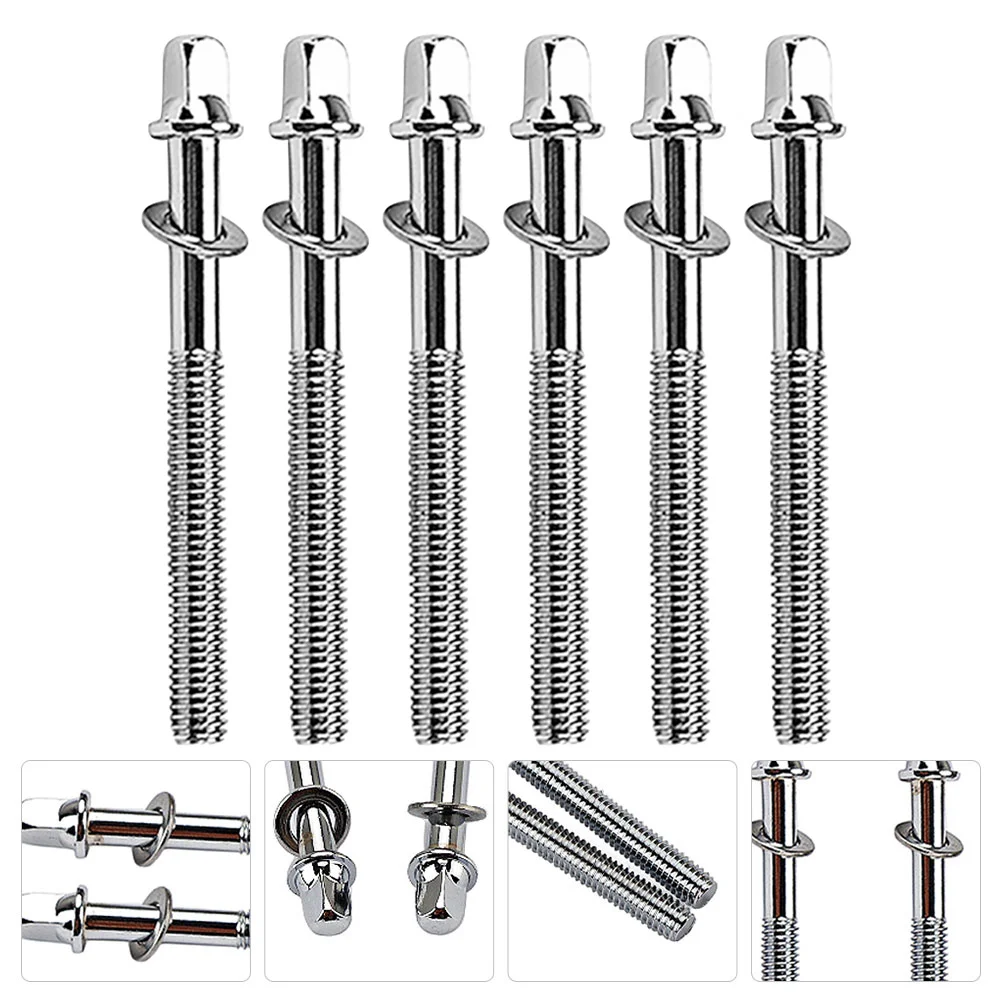 

6pcs Snare Drum Tension Lug Screws Jazz Mounting Screws Replacement Drum Screws Lugs