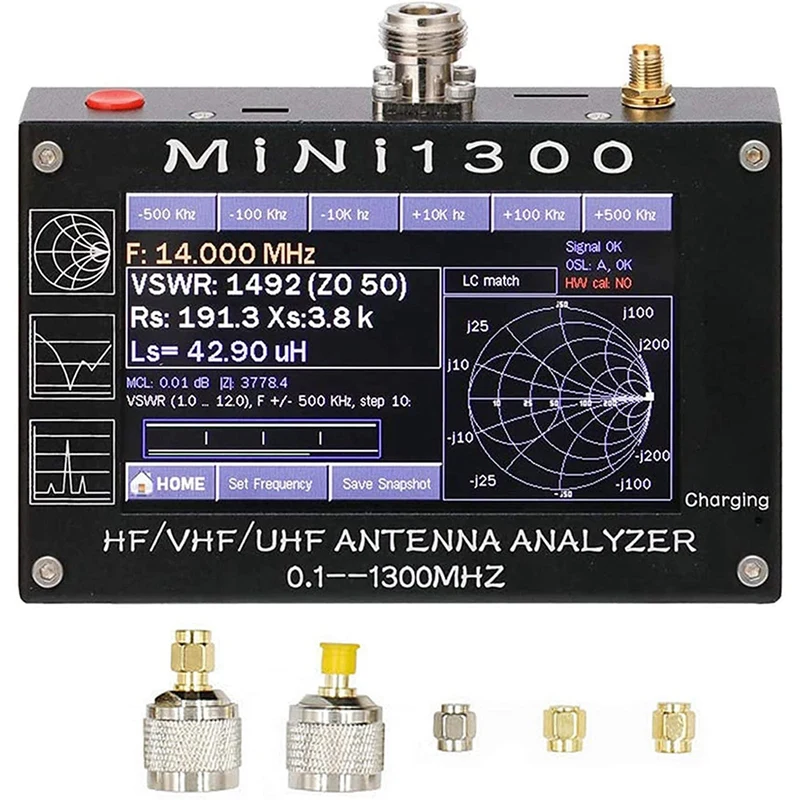 

Векторный анализатор сети Mini1300, 0,1-1300 МГц, Hf, Vhf, Uhf, антенна, Swr измеритель частоты, радиомультиметр