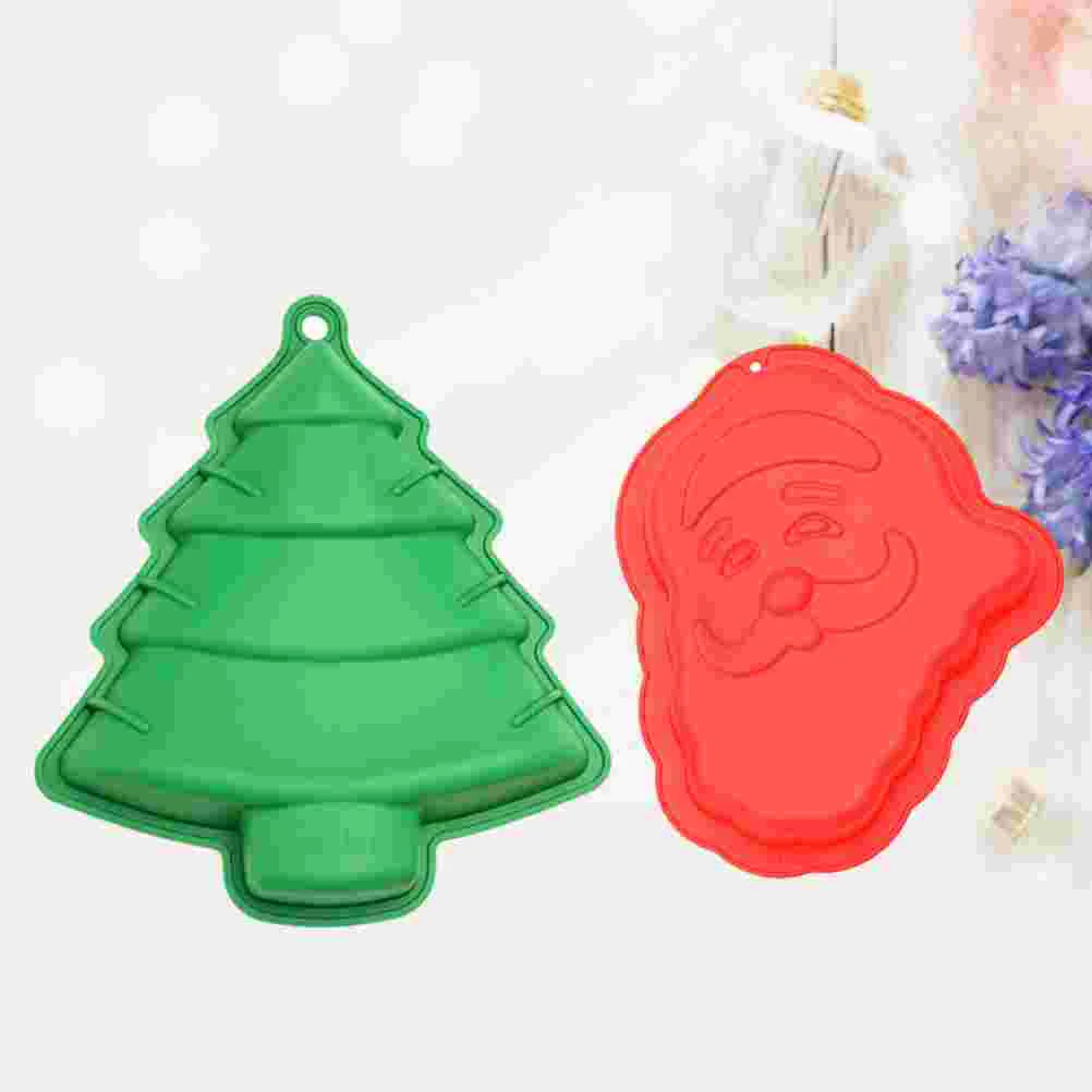 

Christmas Molds Silicone Cake Fondant Candy Tree Holiday Baking Snowflake Chocolate Formwinter Casting Forms Soap