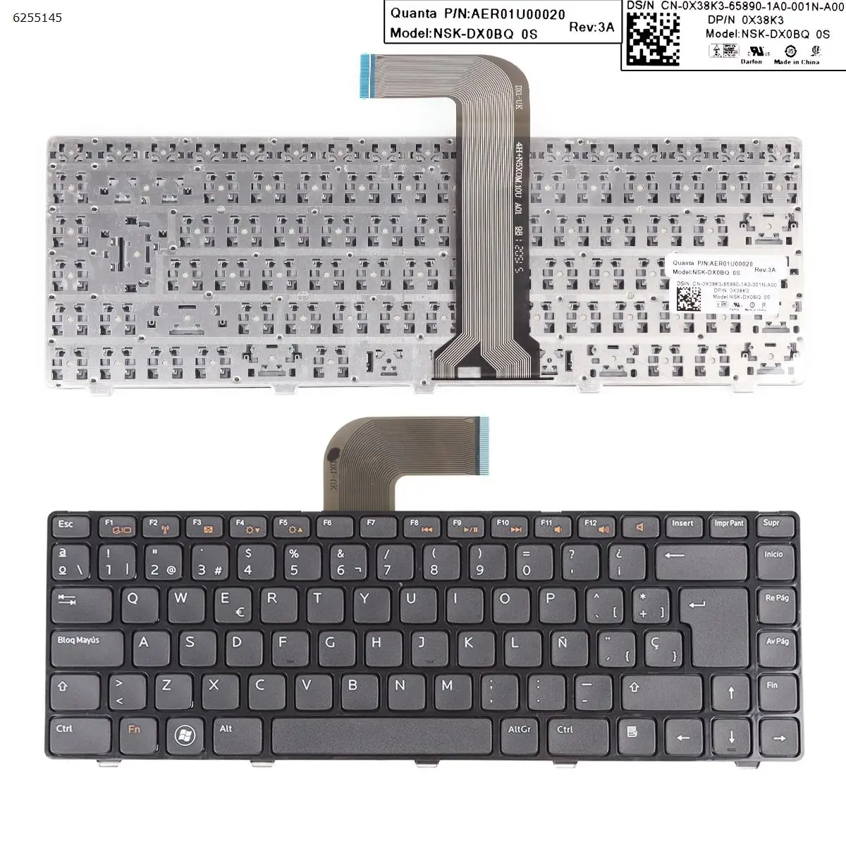 

SP Клавиатура для ноутбука DELL M4110 15R N5040 N5050 M5040 M5050 14 3420 15 3520 Глянцевая черная рамка