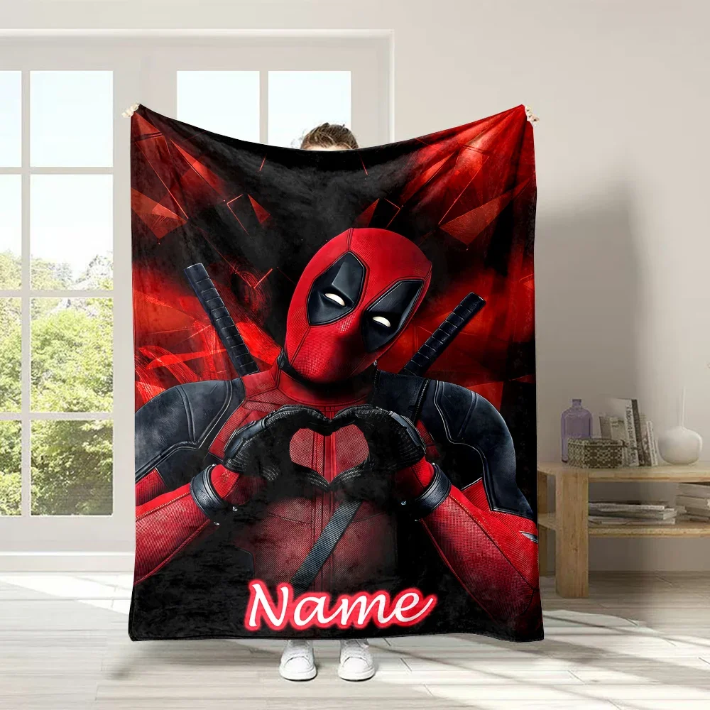 Одеяло с принтом Marvel Deadpool на заказ всесезонное многофункциональное одеяло для
