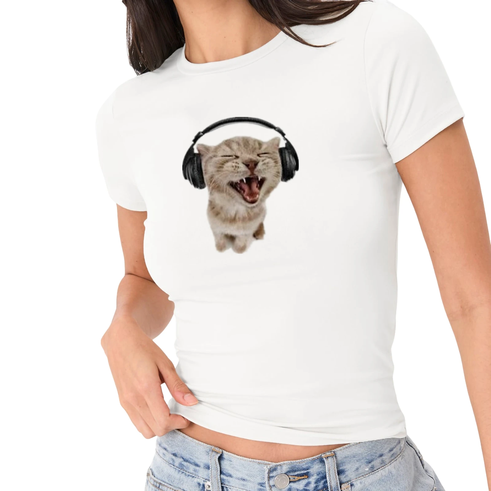 Летняя винтажная Женская Повседневная футболка для малышей уличная одежда