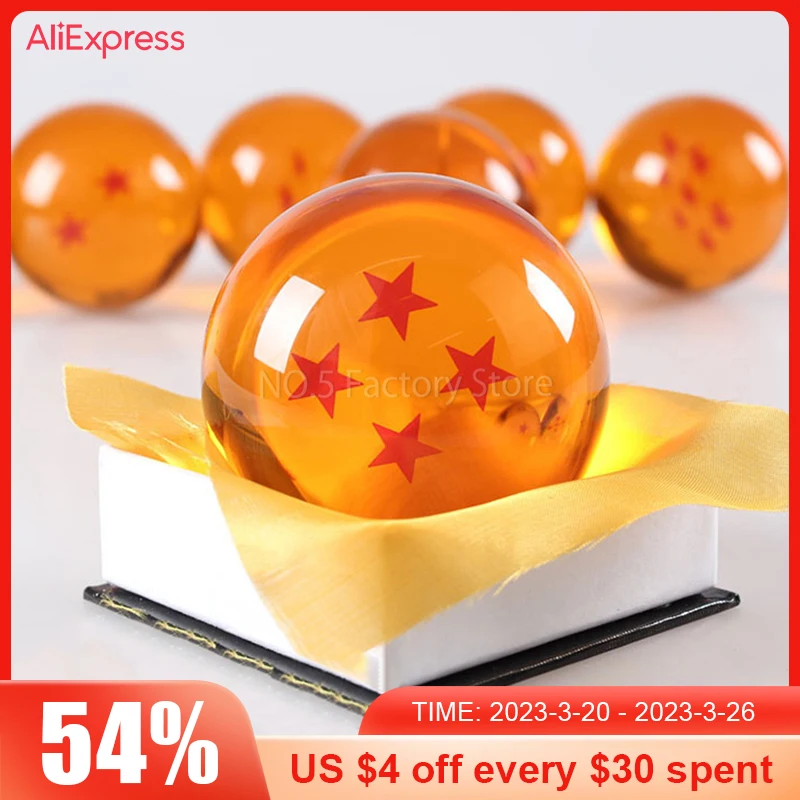 7.6cm Dragon Ball Z Crystal Ball Anime Figure 1 2 3 4 5 6 7 Star Dragon Balls Cosplay Props Collectible Desktop Decoration Toys