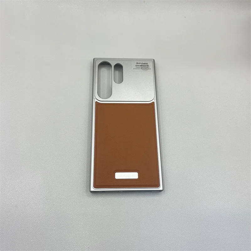 Чехол для Samsung Galaxy S26 Ultra: кожаный с металлической рамкой, магнитный, из алюминиевого сплава, с ароматизированным покрытием, для Galaxy S26, S25, S24, S23 Ultra (art.: 3920ccbc33e7b) - 3920ccbc33e7b