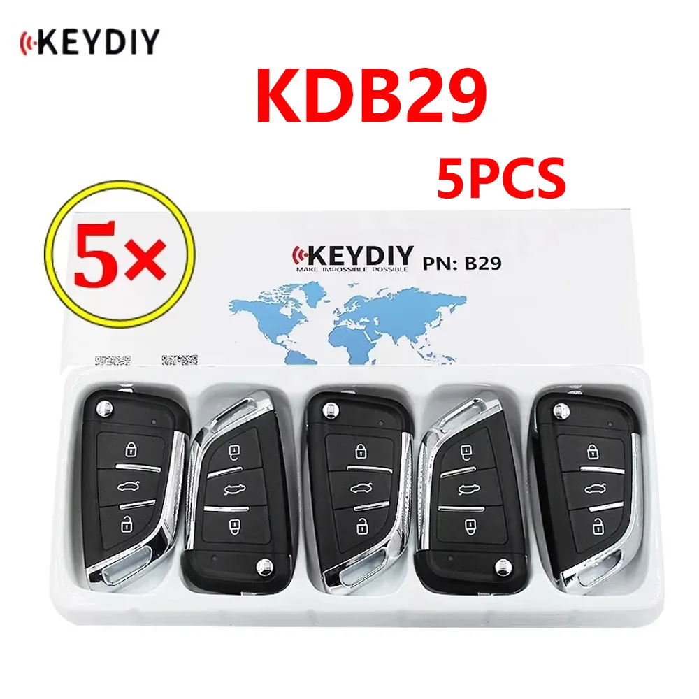 5 шт. KEYDIY KD B29 металлический многофункциональный дистанционный ключ 3 кнопки B