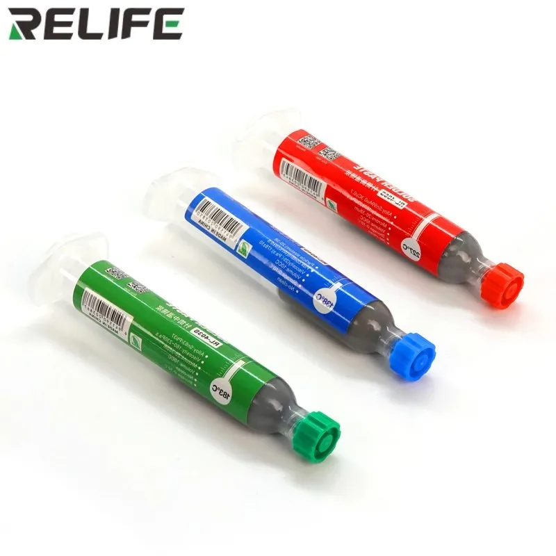 Фото Паяльная Оловянная паста RELIFE 10 куб. См 183 ℃ свинец 138 ℃ 227 ℃ бессвинцовый шприц флюс светодиодный пайки печатных плат ЦП СВЕТОДИОД SMD BGA ремонт сварочная паста №5