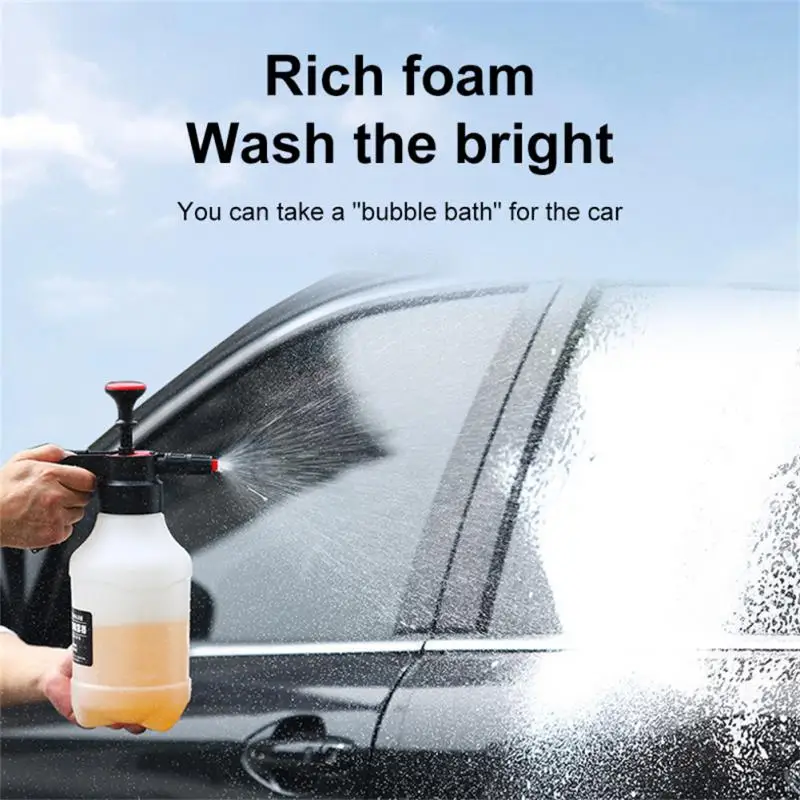 

2L Car Air Pressure Spray Can Foam Cars Washing Tool Car Wash Sprayer Foam Nozzle Garden Water Bottle Auto Spary Watering Can