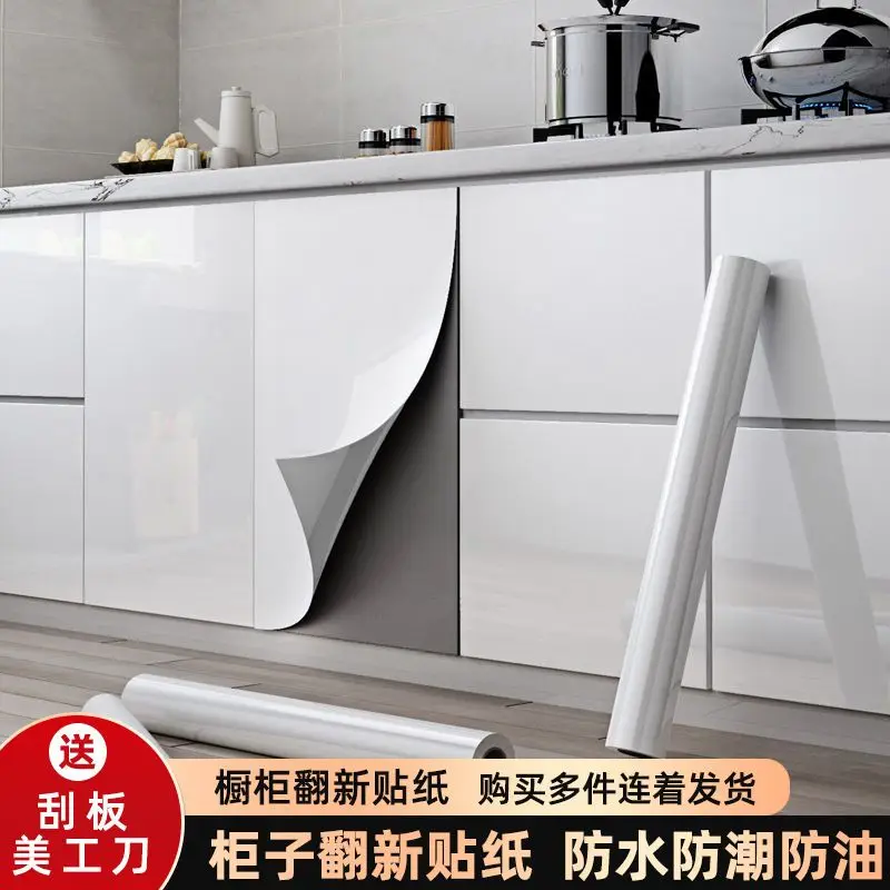 Маслостойкие водонепроницаемые Самоклеящиеся ПВХ обои Cocina, толстые украшения для ванной комнаты, перламутровая краска для выпечки, наклейки на шкафы