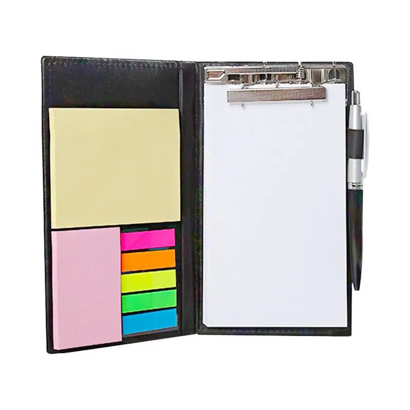 

Sticky Notes Notebooks Colored Page Markers Bundle Set Rectangular Notes Index Tabs Flags Organizer Ballpoint Pen Leather Design