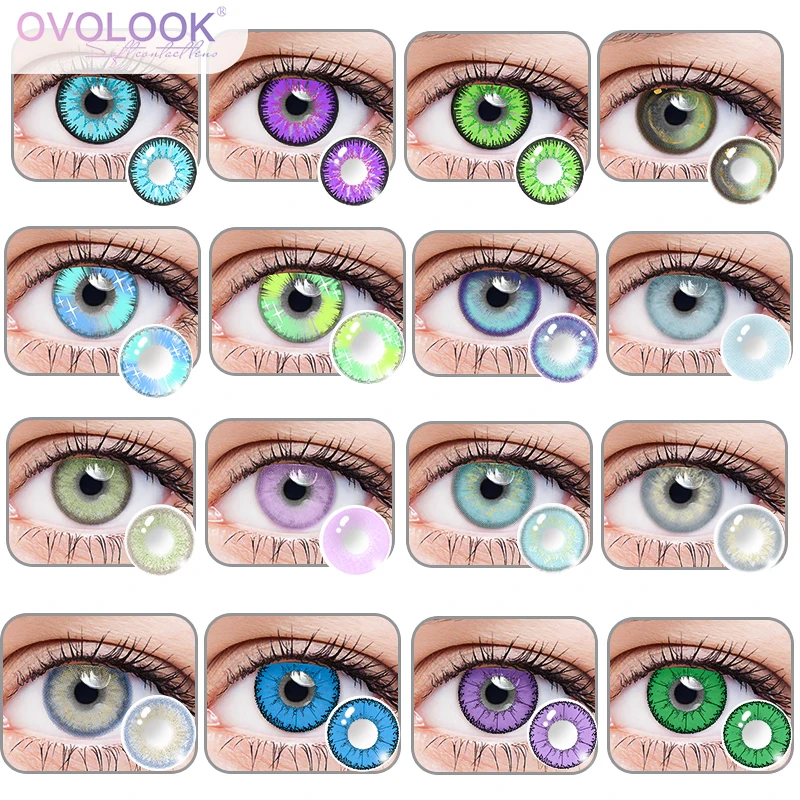 

2pcs Colored Contact Lenses for Women Change Different Colors of Eyes Have Beautiful Pupil Soft Hydrogel Cosmetics Accessory