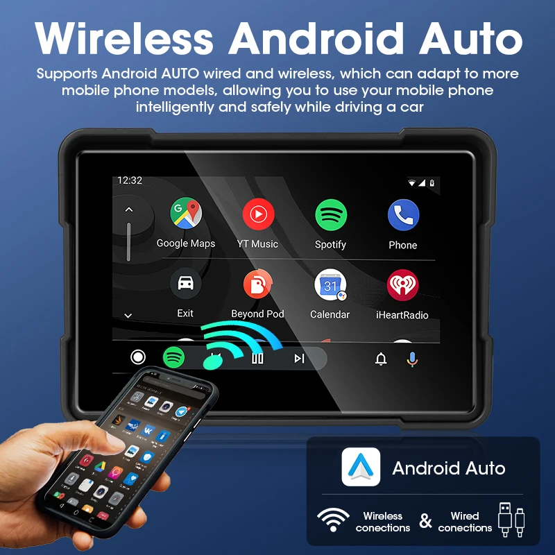 Srnubi Портативный Мотоциклетный Видеорегистратор 5 Дюймов/6