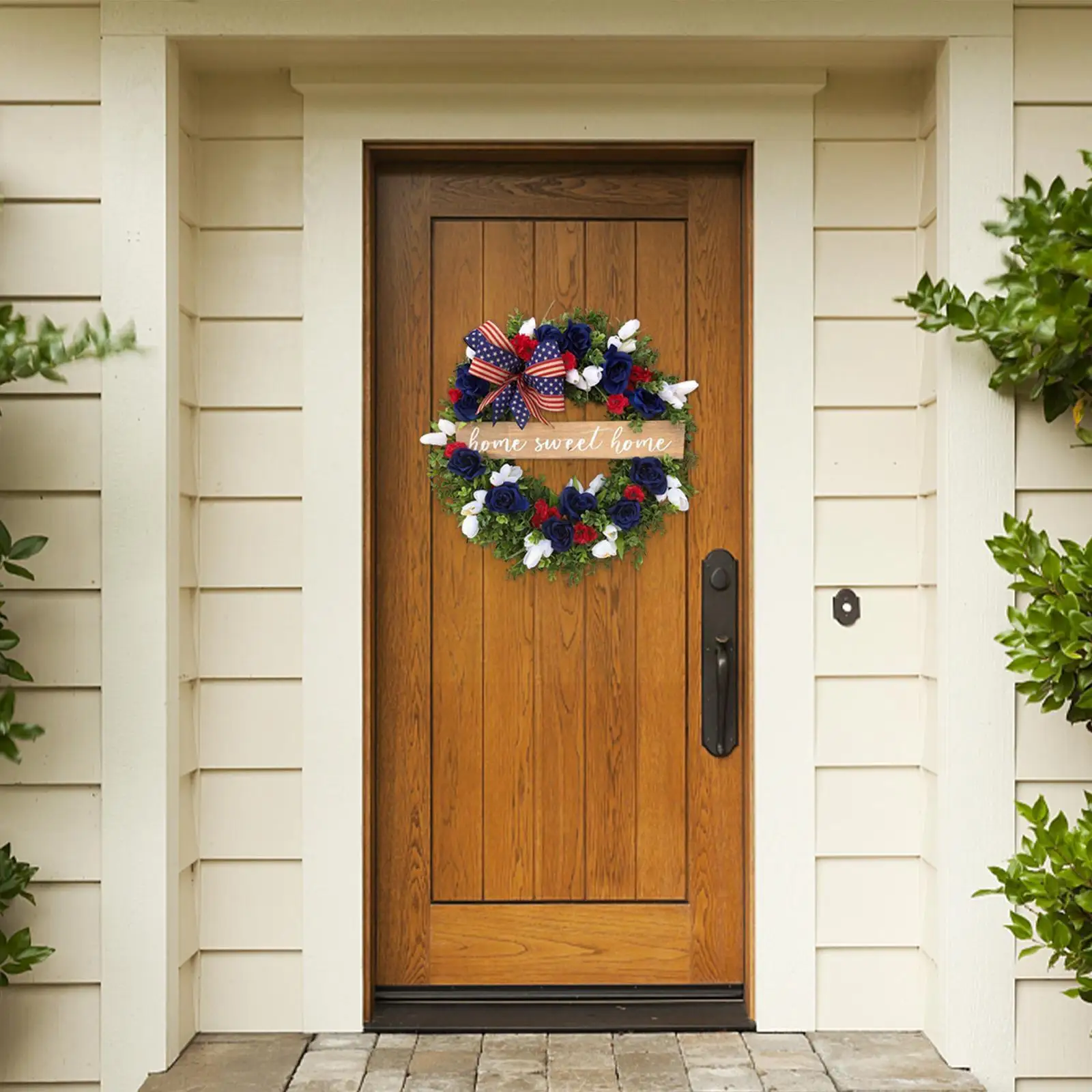 

Настенная гирлянда ручной работы, подвеска для входной двери, венка, сада, наружного дома, американский День Независимости, Dec L3J8