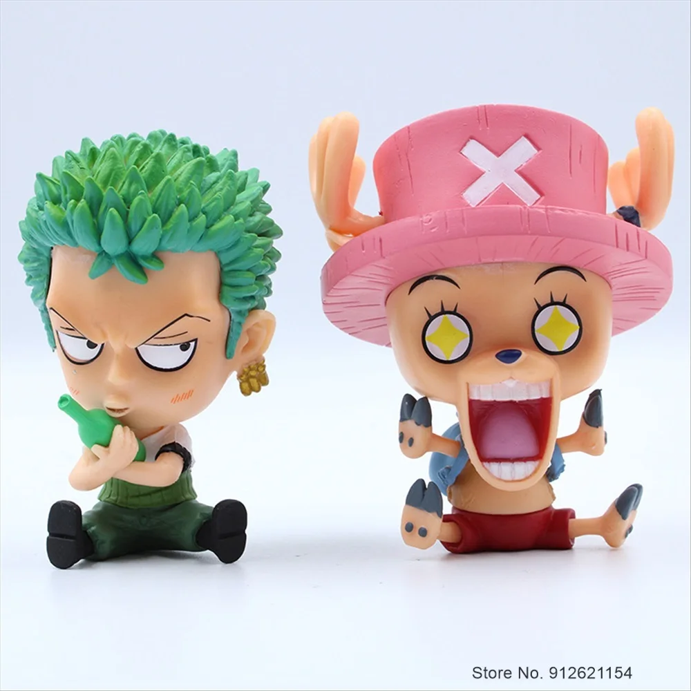 

Аниме One Piece ророноа Зоро и Чоппер фигурка игрушка кавайная игрушка Q фигурка нэндороид ПВХ модель подарки 10 см