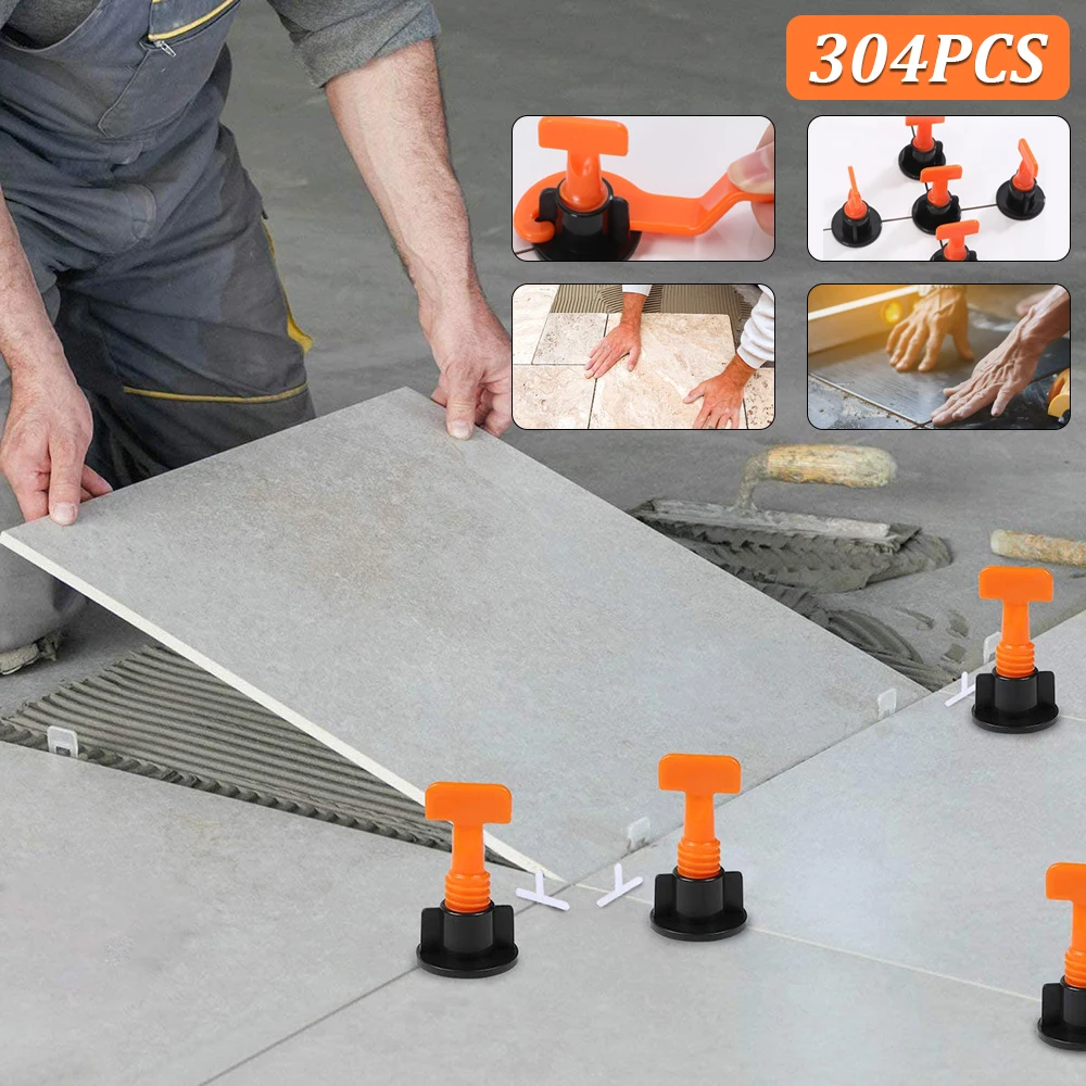 

304Pcs/Set Tile Leveling System Reusable Level Wedges Tile Spacers Flooring Wall Tile Spacer Carrelage Leveler Locator Construct