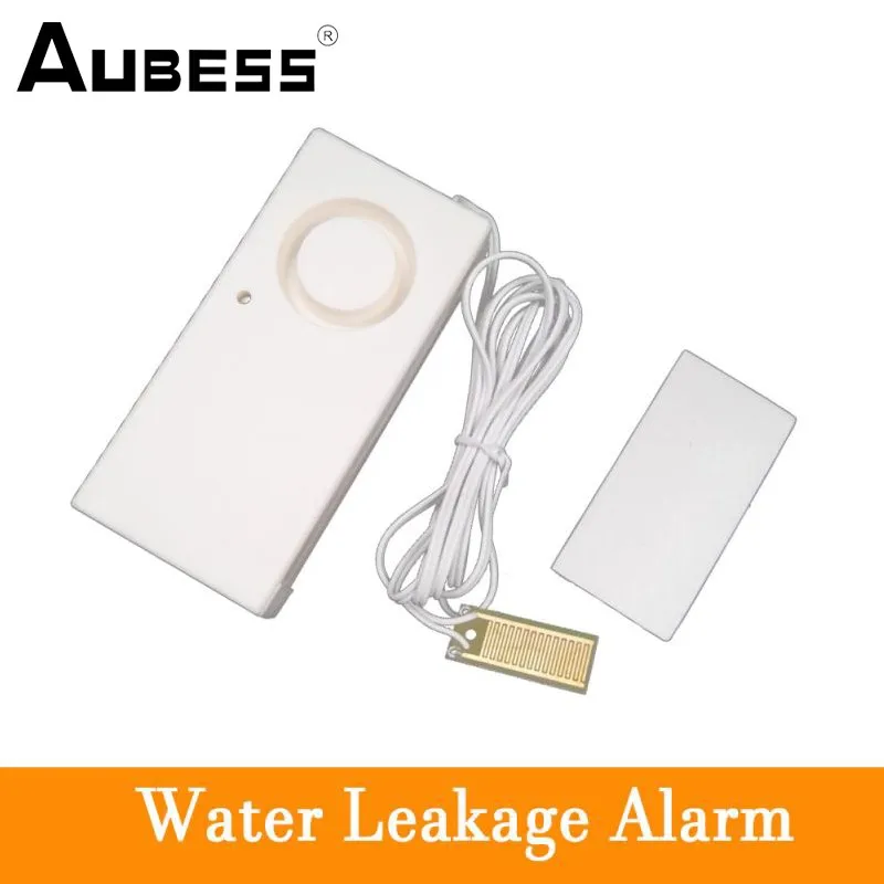 

Aubess Water Leak Alarm Flood Level Bath Tub Sink Overflow Detector Sensor Home Garage Kitchen Security Alert