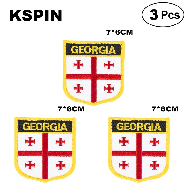 

Georgia Shiled Shape flag patches national flag patches for Cothing DIY Decoration