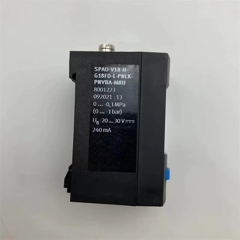 Фото Вакуумный генератор SPAU-V1R-H-G18FD-L-PNLK-PNVBA-M8U с интегрированным вакуумным эжектором и системой контроля давления для автоматизированной обработки. №4