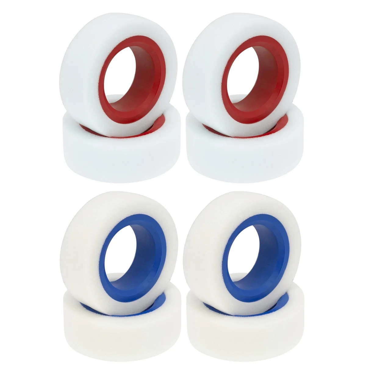 4 шт. 2,2 дюйма, двухступенчатая Губка из ТПЭ для колес, 120 мм, 130 мм, для радиоуправляемого гусеничного автомобиля 1/10, осевой SCX10, Wraith, капа, Traxxas, TRX4