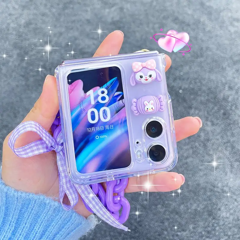 

With Lanyard Case For OPPO Find N2 Flip Case For OPPO PGT110 5G Case