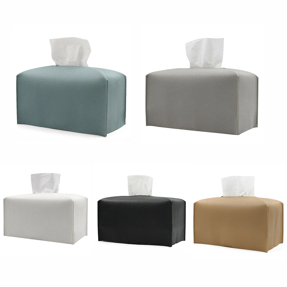 

Simple Tissue Case Box Container Leather Retro Toilet Pumping Box Car Towel Napkin Papers Bag Holder Box Case Pouch Table Decor