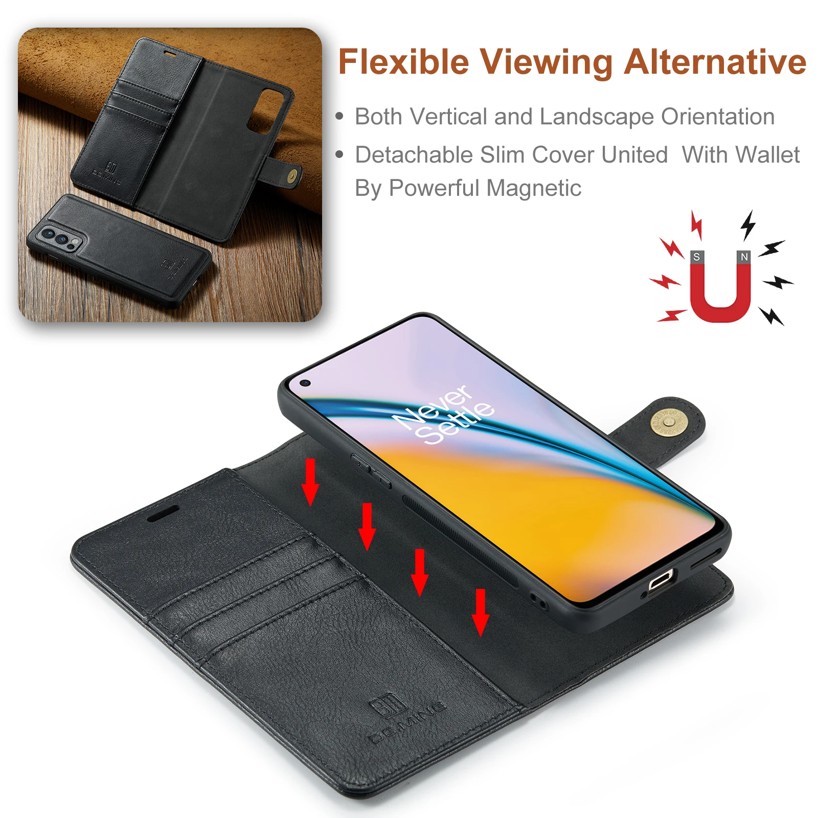 DG.Ming для OnePlus Nord 2 N20 5G N200 роскошный кожаный магнитный кошелек 9RT 9 10Pro Ace/10R - купить по