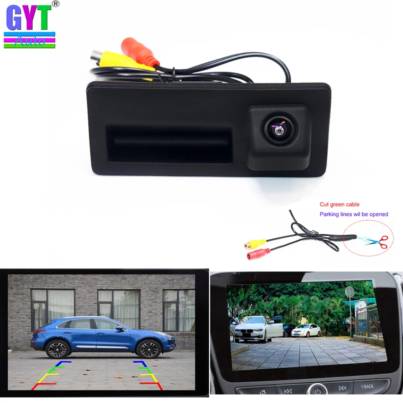 Автомобильная камера заднего вида с ручкой багажника для Audi A4 A5 S5 Q3 Q5 VW Passat Tiguan Golf