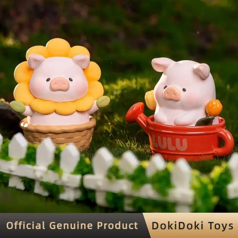 Фото Оригинальные мини-фигурки Lulu The Piggy из серии Lulu Garden, милые куклы Lulu в слепых коробках, настольные украшения, игрушки, подарочный пакет-сюрприз №4