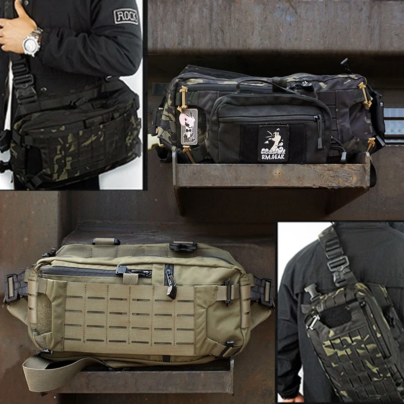 Outdoor MOLLE Military Multi-function Backpack Chest Bag Outdoor Modular Tactical One-shoulder Briefcase