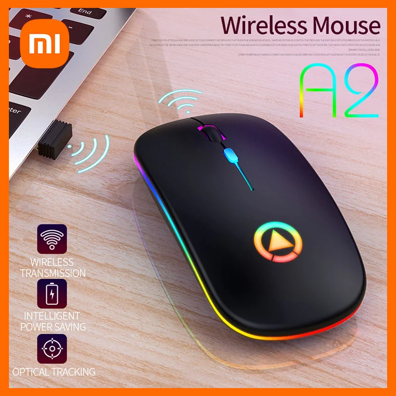 

Xiaomi Wireless Mouse Super Silent Colorful Mice A2 Rechargeable Bluetooth Luminous Computer Accessories Time Limited 2023 New