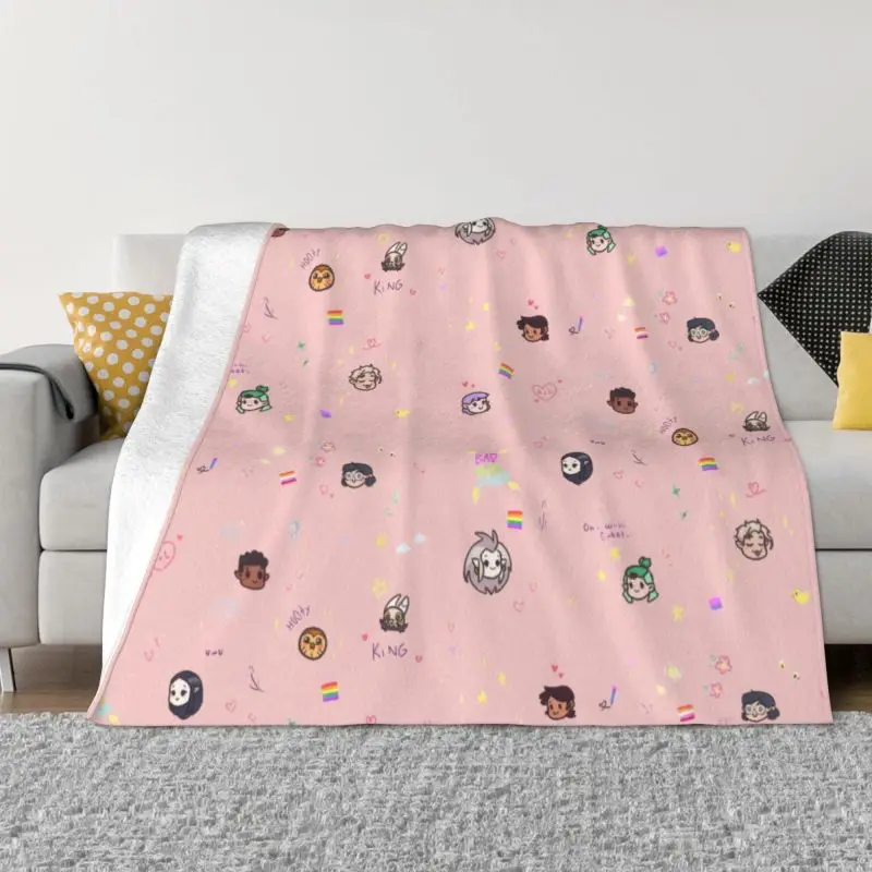 

Pink The Owl House TV Show Blanket Warm Fleece Soft Flannel Throw Blankets for Bedding Couch Office Autumn