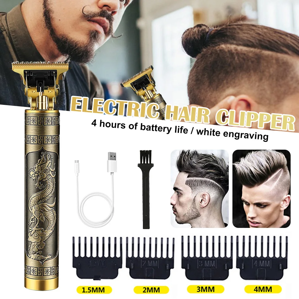 

Electric Hair Clipper Rechargeable Hair Beard Trimmer With 4 Guide Combs Professional Men Hair Shaver Hair Cutting Machine