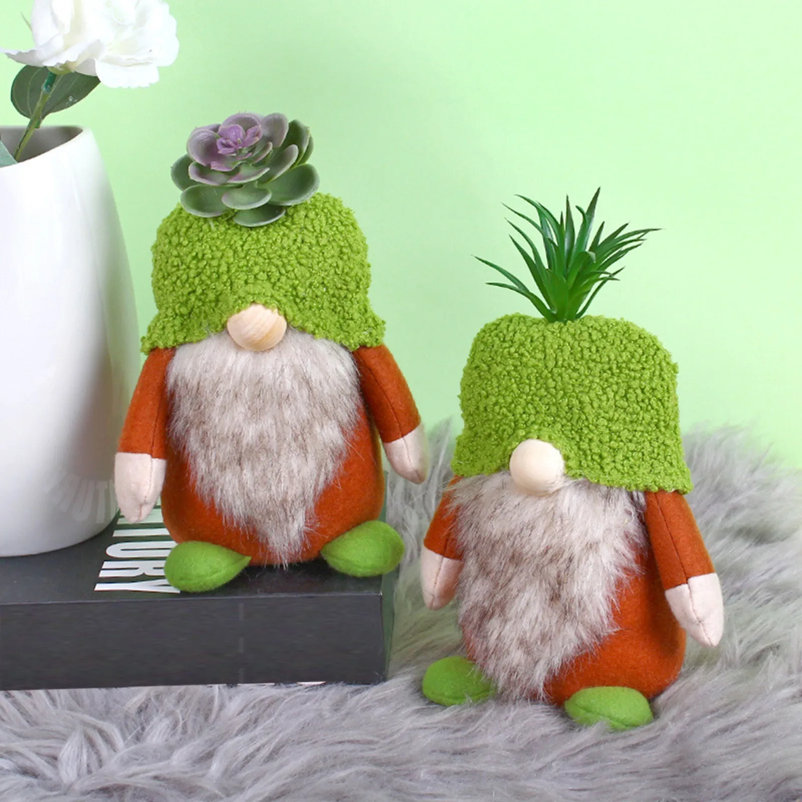 

Decoration Desktop Faceless Gnome Standing Doll Creative Hanging Pumpkins for Tree Pug Statue for Garden Reading Sculpture