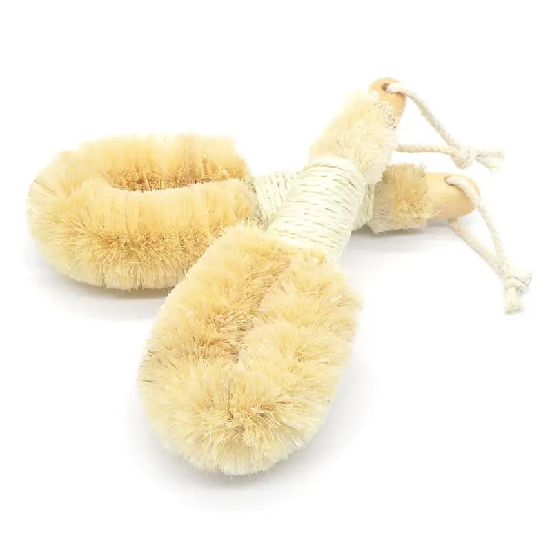

Sisal Brush Graspable Hang Shower Wear-resistant Dry Brushing Clean Rubbing Tool Bathing Massage Exfoliating Multi-Purpose