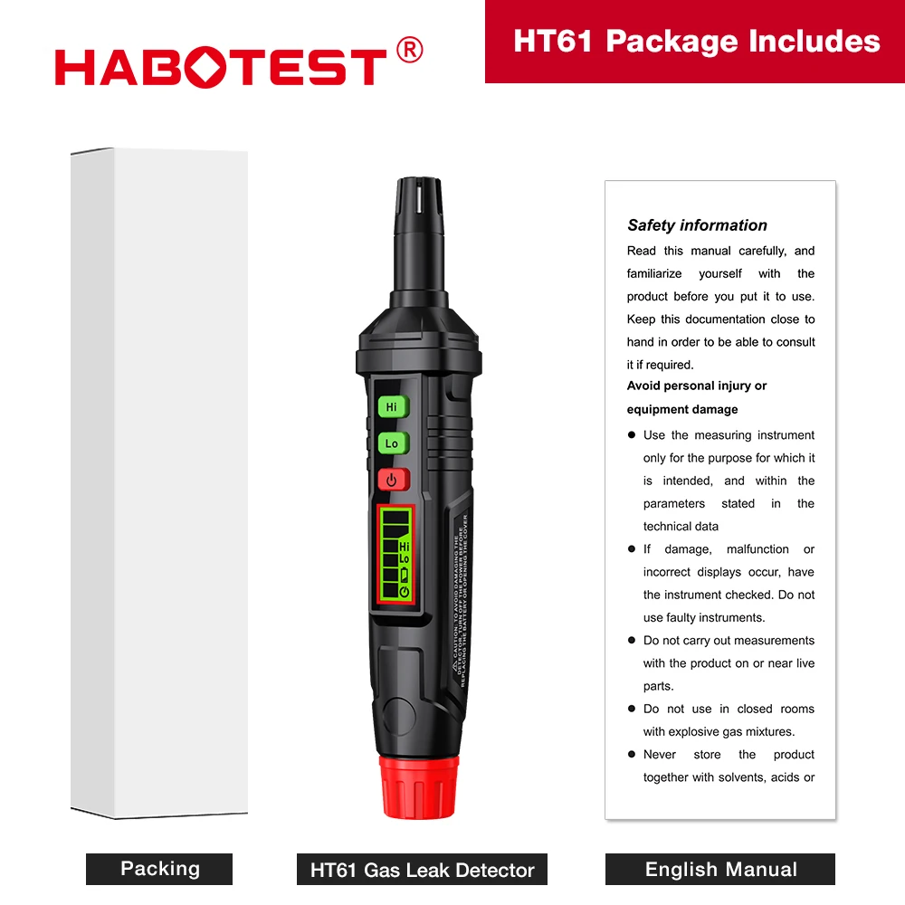 

HABOTEST HT61 Детектор утечки газа