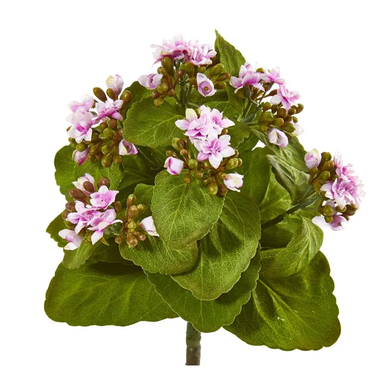 

8" Kalanchoe Bush Flower Artificial Plant (Set of 6), Purple