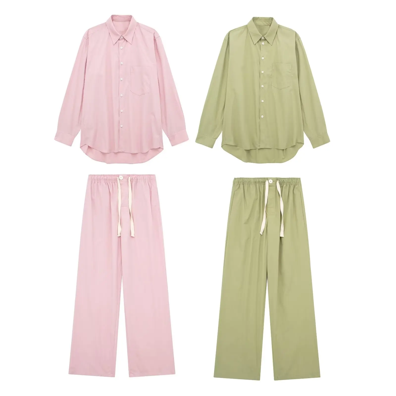 

Women 2023 New Fashion leisure poplin Blouses Vintage Long Sleeve Button-up Female Shirts Chic Tops