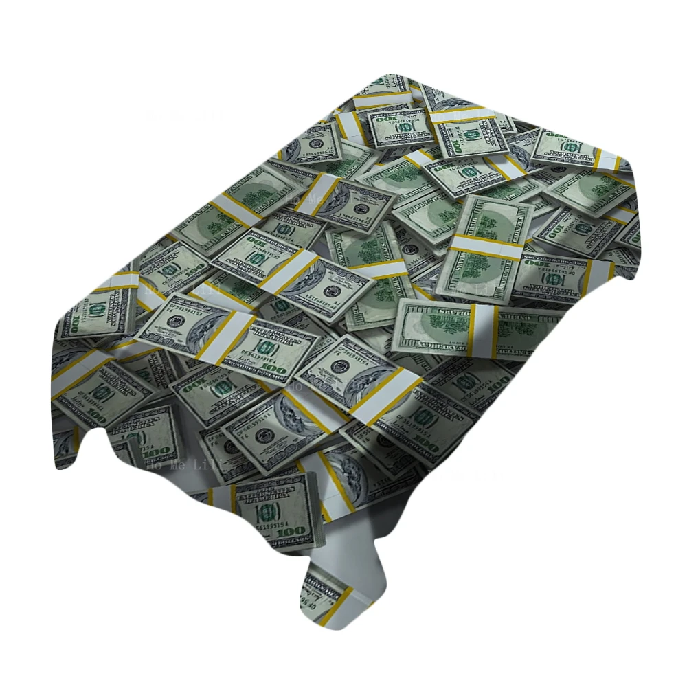 

Heap Of Dollars Pattern Currency Pile Money Wealth Theme Wrinkle Resistant Tablecloth By Ho Me Lili For Tabletop Decor